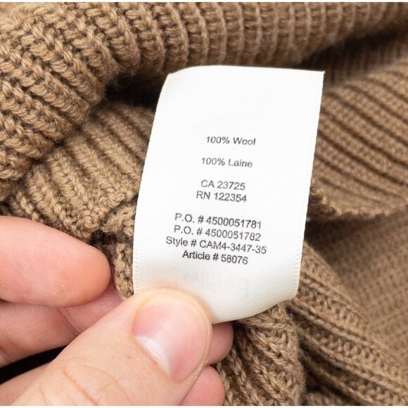 Aritzia Wilfred Sweater Vest Women's Medium Brown 100% Wool Tunic Mock Neck - Picture 8 of 12